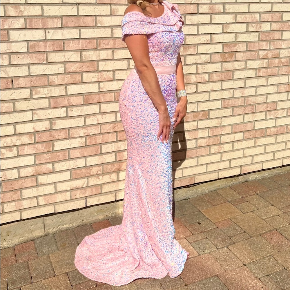 Sequin evening gown